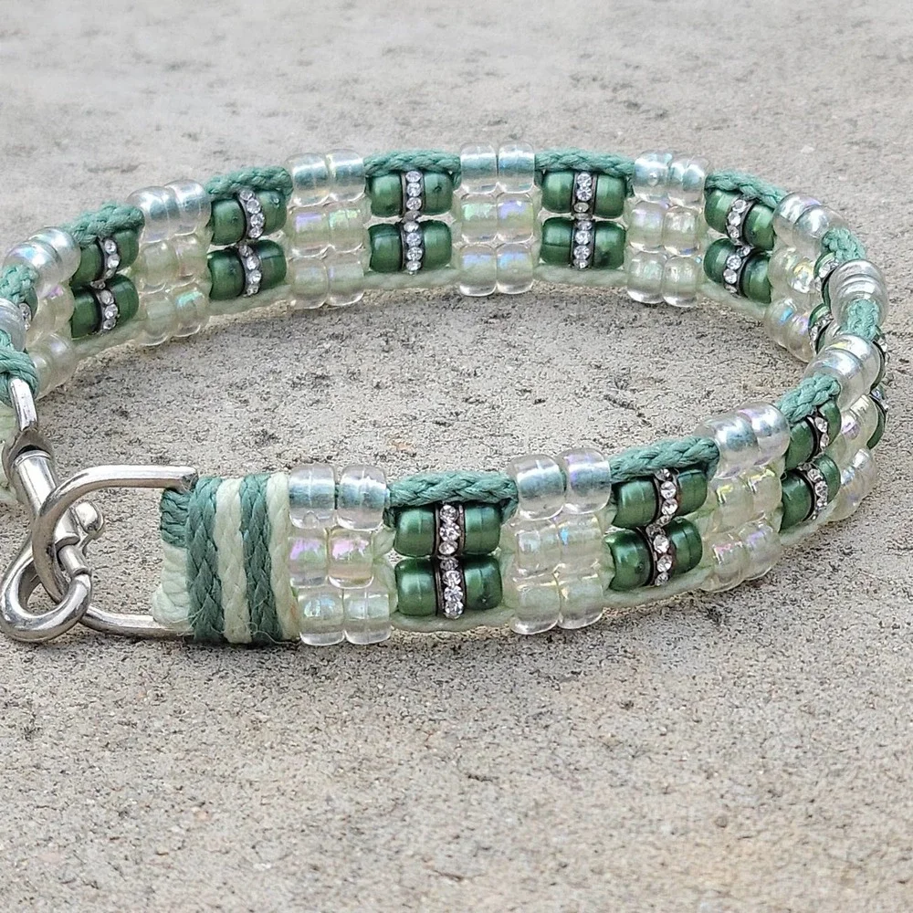 Custom Handmade Beaded Bling Dog Collar